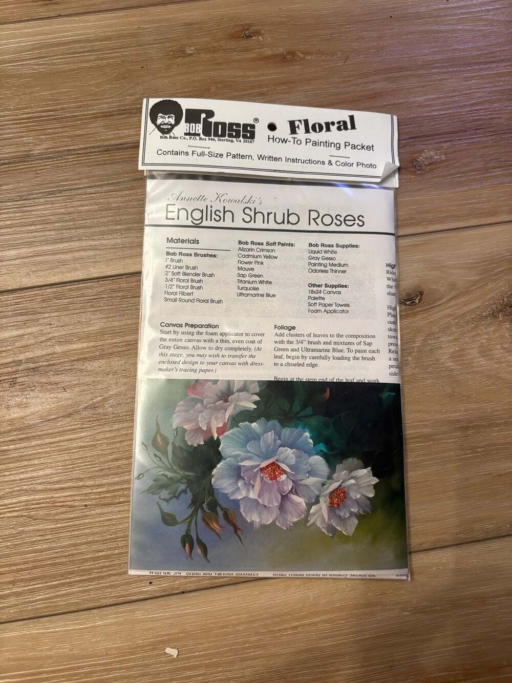 Bob Ross How-To Painting Packet - English Shrub Roses